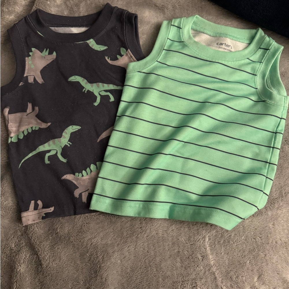 Carter's Dino and Striped Tank Top Bundle